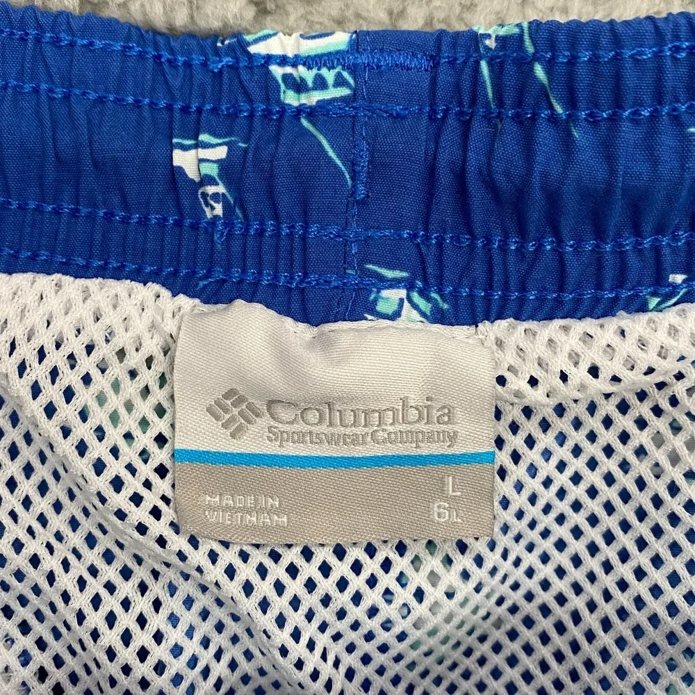 Columbia PFG Swim Trunks Mens Large Fish‎ Mesh Lined Beach Fishing Boat